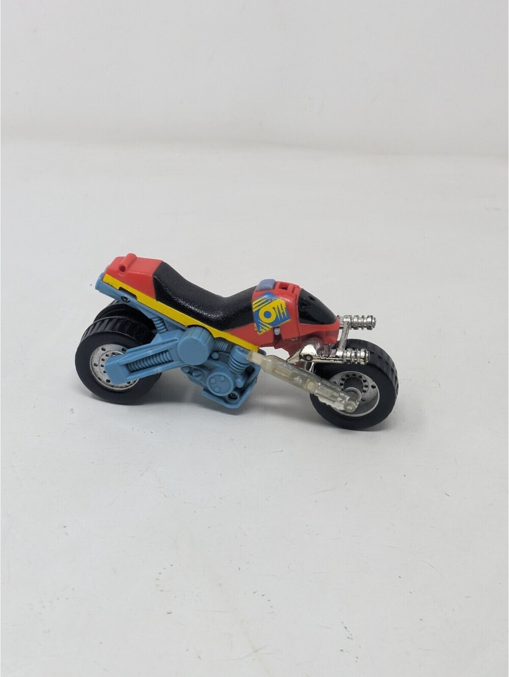 Vintage 1986 LJN Bionic Six Working Spring-Loaded Dirt Bike Rare Find